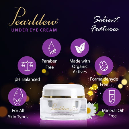 Pearldew Under Eye Cream 30 Gm | With Almond Oil & Butters | Mineral Oil Free (Pack Of 2)