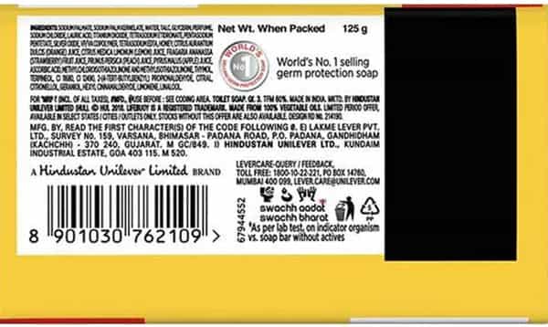 Lifebuoy Lemon Fresh Germ Protection Soap 125 Gm