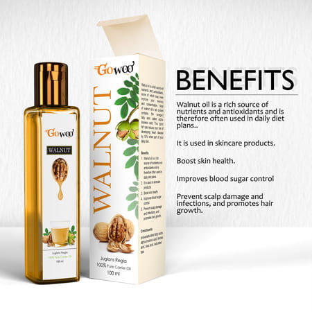 Pack Of 2 Vanilla Essential Oil & Walnut Carrier Oil - 100% Pure & Natural Oil For Aromatherapy
