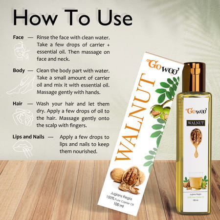 Pack Of 2 Vanilla Essential Oil & Walnut Carrier Oil - 100% Pure & Natural Oil For Aromatherapy