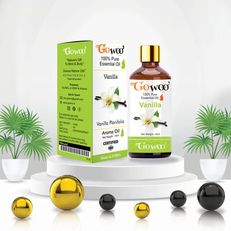 Pack Of 2 Vanilla Essential Oil & Walnut Carrier Oil - 100% Pure & Natural Oil For Aromatherapy