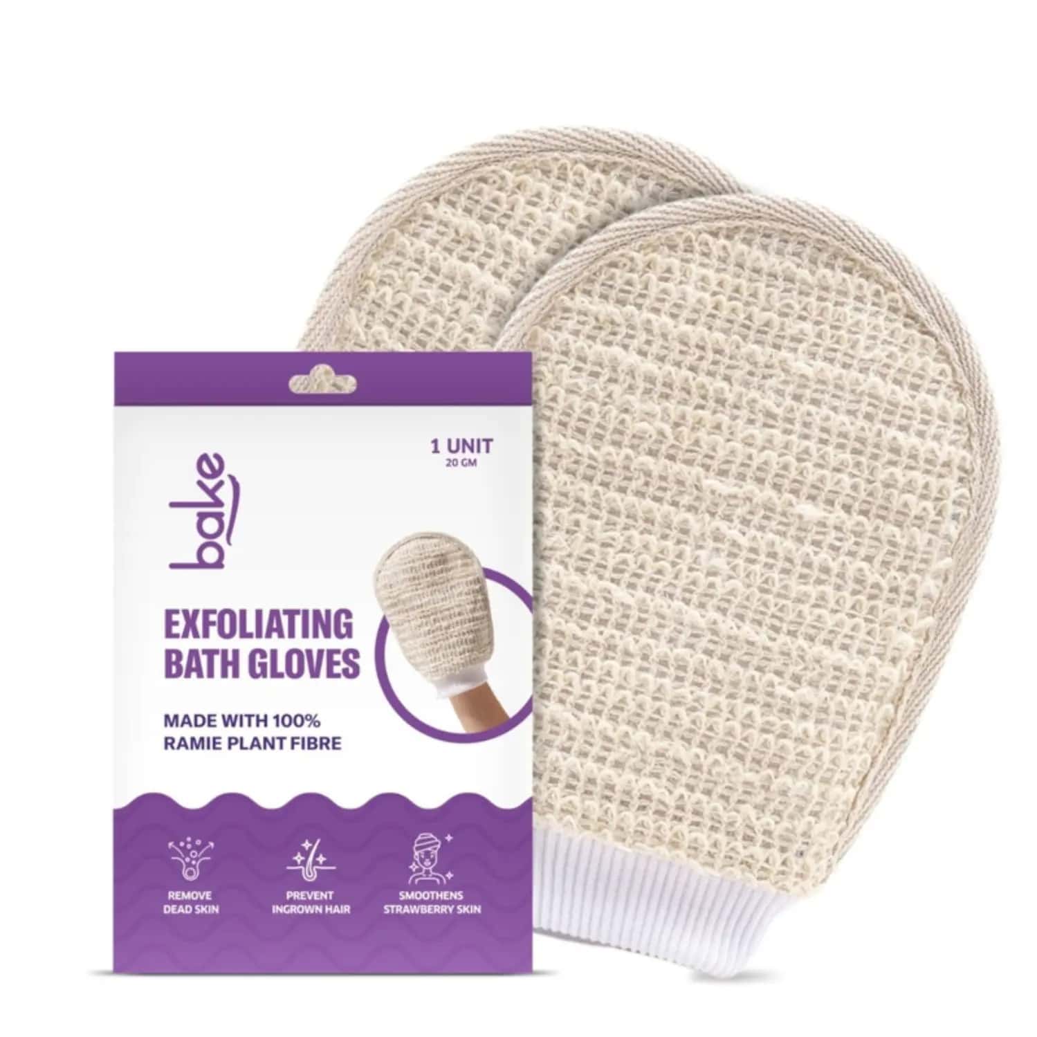 Bake Exfoliating Bath Glove For Dead Skin & Tan Removal - Pack Of 1