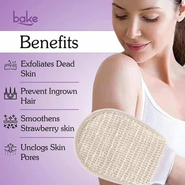 Bake Exfoliating Bath Glove For Dead Skin & Tan Removal - Pack Of 1