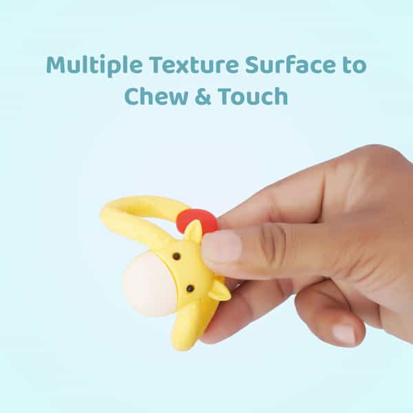 R For Rabbit Giraffe Teether Yellow