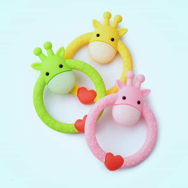 R For Rabbit Giraffe Teether Yellow