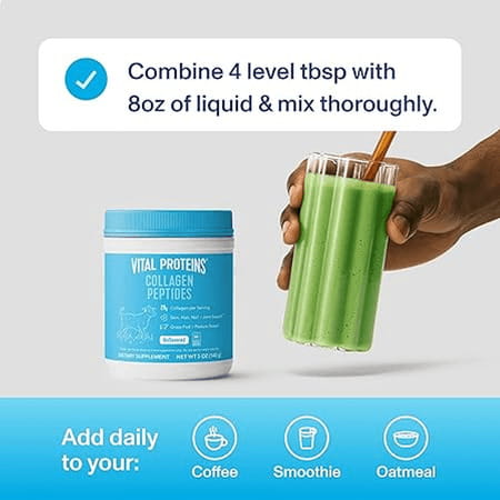 Vital Proteins Collagen Peptides Powder | Grass Fed | Paleo & Gluten Free | 5oz Pack (140g)