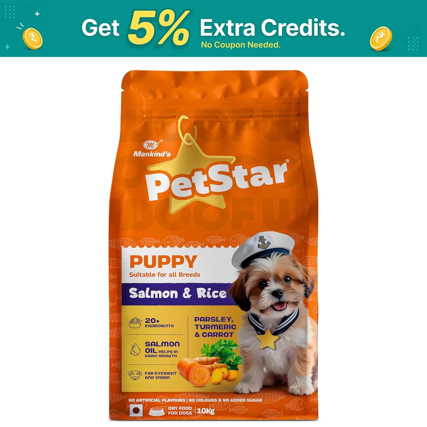 Petstar Puppy 10 Kg Salmon & Rice Dry Dog Food