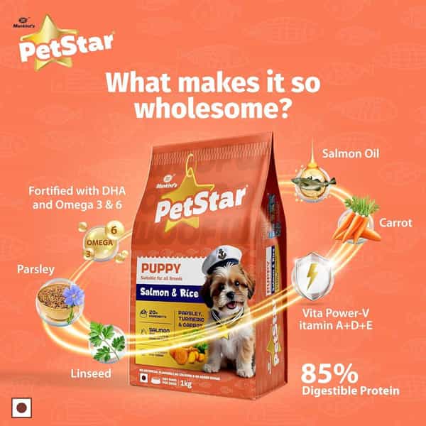 Petstar Puppy 10 Kg Salmon & Rice Dry Dog Food