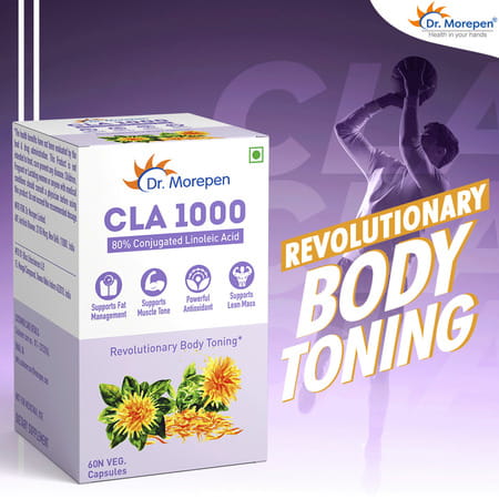 Dr. Morepen Cla 1000mg (Conjugated Lenoleic Acid) For Fat Management - 60 Veg Capsules
