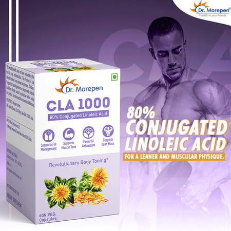 Dr. Morepen Cla 1000mg (Conjugated Lenoleic Acid) For Fat Management - 60 Veg Capsules