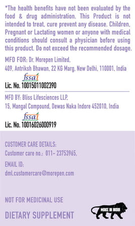 Dr. Morepen Cla 1000mg (Conjugated Lenoleic Acid) For Fat Management - 60 Veg Capsules