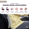 Betterhood Grey Memory Foam Ergonomic Lumbar Support Backrest Cushion For Car
