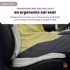 Betterhood Grey Memory Foam Ergonomic Lumbar Support Backrest Cushion For Car