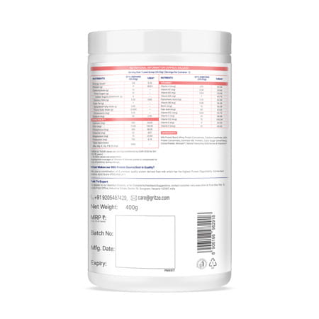 Gritzo Supermilk Athlete (13+Y Boy & Girl) | 17g Protein Powder (Double Chocolate | 400g)