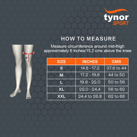 Tynor Knee Support Pro (Neo) | Black | Xxl | 1 Unit