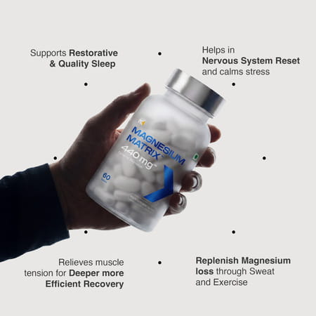 Muscleblaze Magnesium Matrix (60 Tablets) 440Mg Elemental Magnesium | Support Performance | Recovery