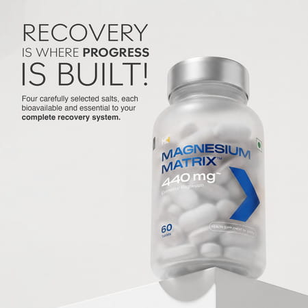 Muscleblaze Magnesium Matrix (60 Tablets) 440Mg Elemental Magnesium | Support Performance | Recovery