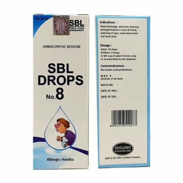 Sbl Drops No. 8 ( For Allergic Rhinitis) 30 Ml Pack Of 2