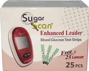 Thyrocare Sugarscan Blood Glucose Test Strips With Free Lancets (25 Strips + 25 Lancets)