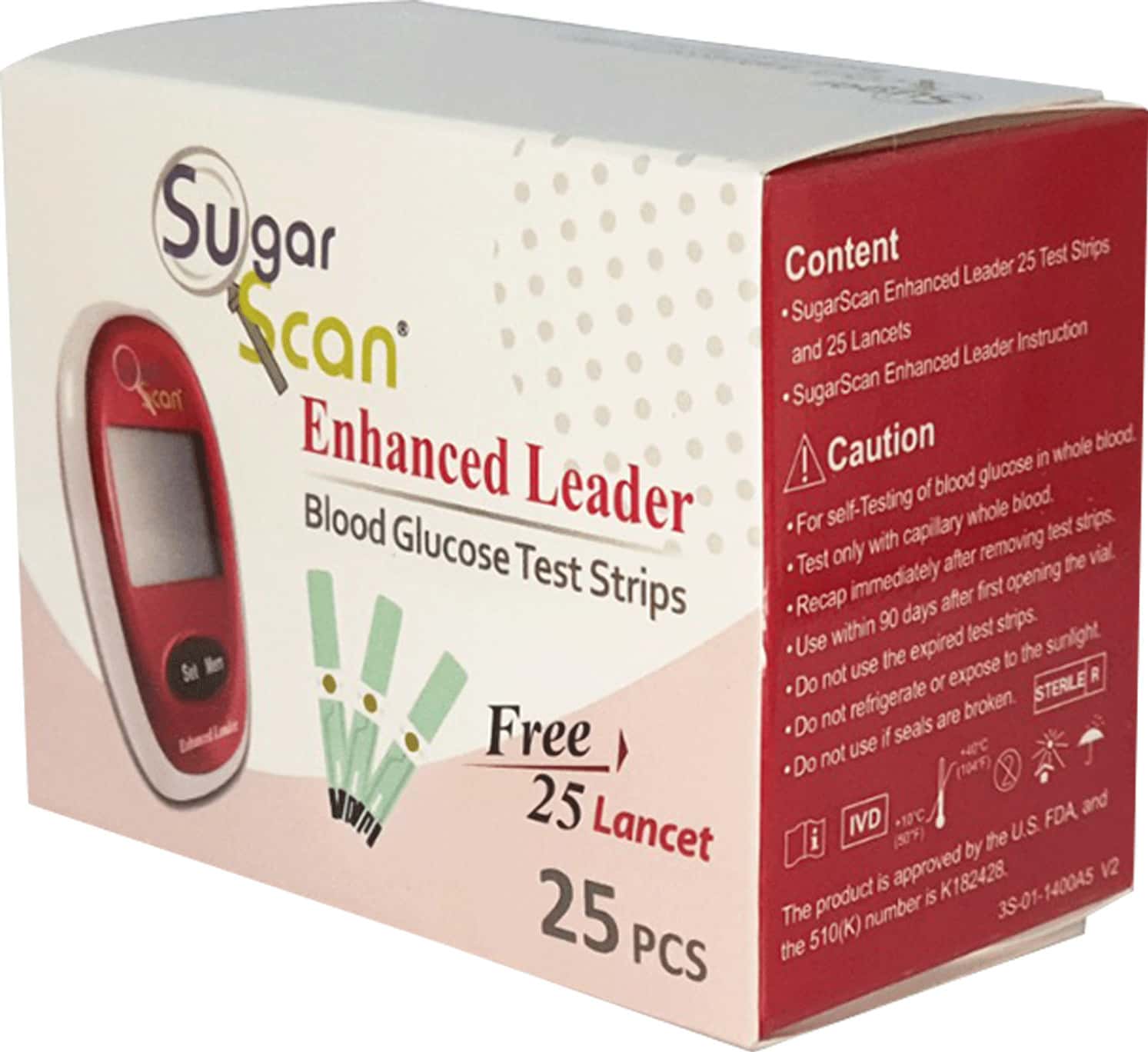 Buy THYROCARE SUGARSCAN BLOOD GLUCOSE TEST STRIPS WITH FREE LANCETS (25