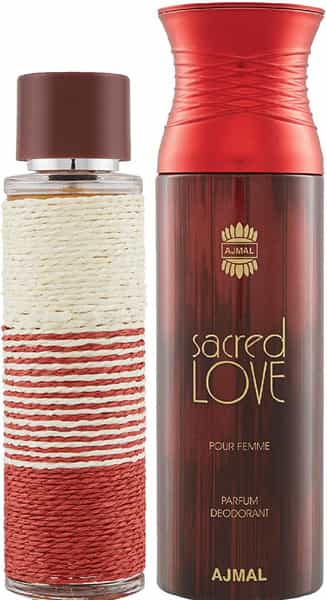 Maryaj Deuce Homme Edp Spicy 100Ml For Men And Ajmal Sacred Love Deodorant Musky 200Ml For Women