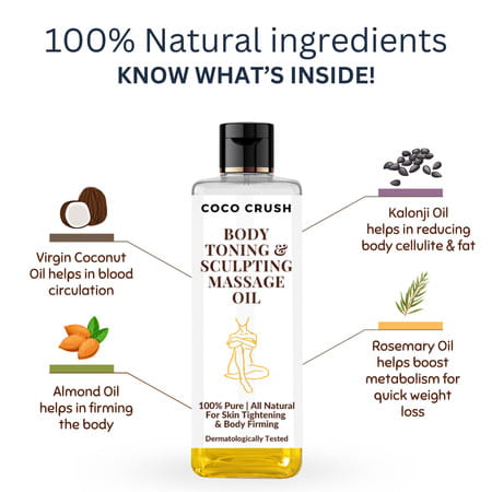 Coco Crush Body Toning & Sculpting Massage Oil - 100Ml