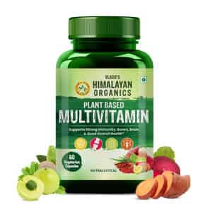 Vlado's Himalayan Organics Plant Based Multivitamin With 60+ Extracts- 60 Vegetarian Capsules