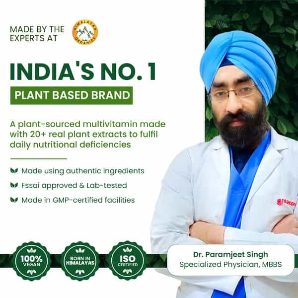 Vlado's Himalayan Organics Plant Based Multivitamin With 60+ Extracts- 60 Vegetarian Capsules