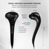 Beatxp Thunder Double Headed Hammer Body Massager Machine With 3 Attachment Pairs (Jade Black)