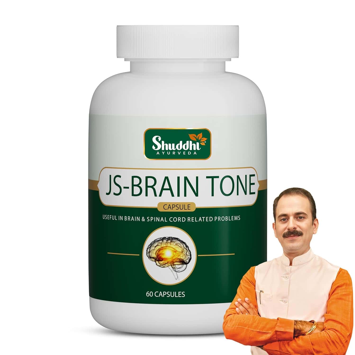 Shuddhi Js-brain Tone Capsules | Herbal Mind Wellness Supplements 60 Capsules