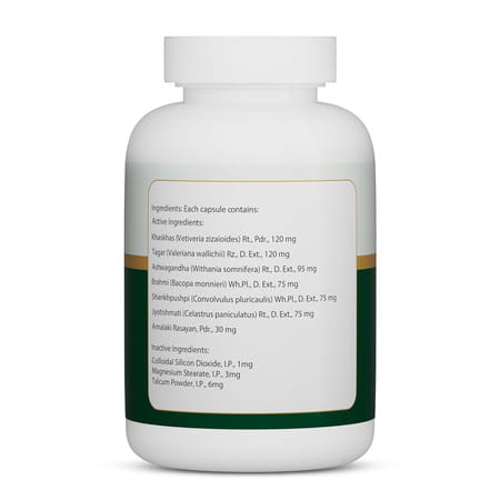 Shuddhi Js-Brain Tone Capsules | Herbal Mind Wellness Supplements 60 Capsules