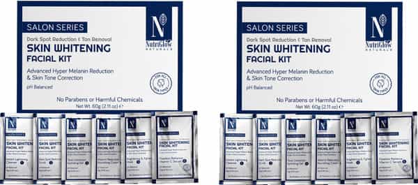 Nutriglow Natural's Advanced Pro Formula Set Of 2 Skin Whitening Facial Kit For Brighten 60Gm Each
