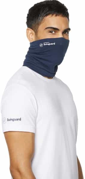 Livinguard Tube Mask Lite | Unbeatable Breathability |Washable & Reusable - Bombay Blue Medium