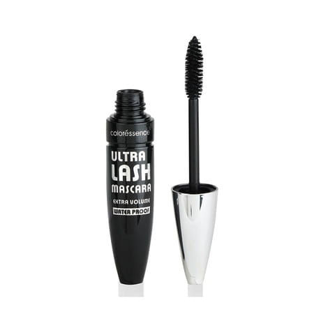 Coloressence Ultra Lash Mascara Extra Volume Waterproof Smudge Proof Lush Intense Formula, Black 10g