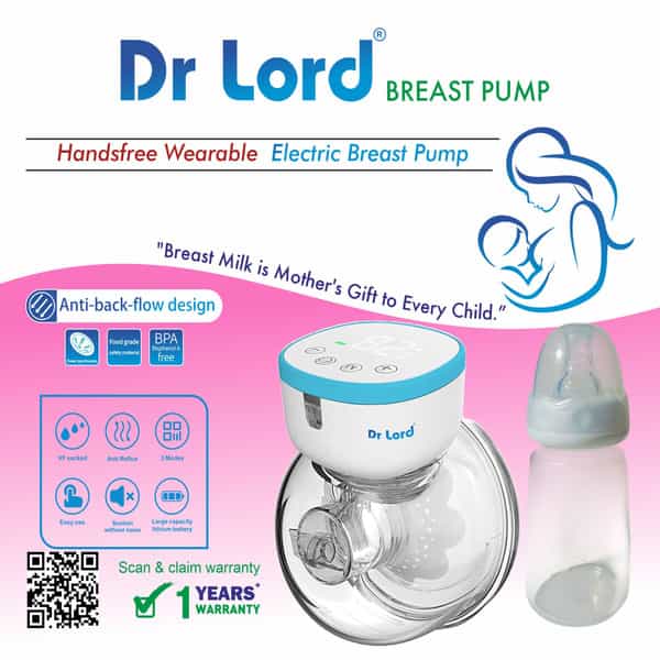 Dr Lord Handfree Wearable Electic Breast Pump With Carry Bag