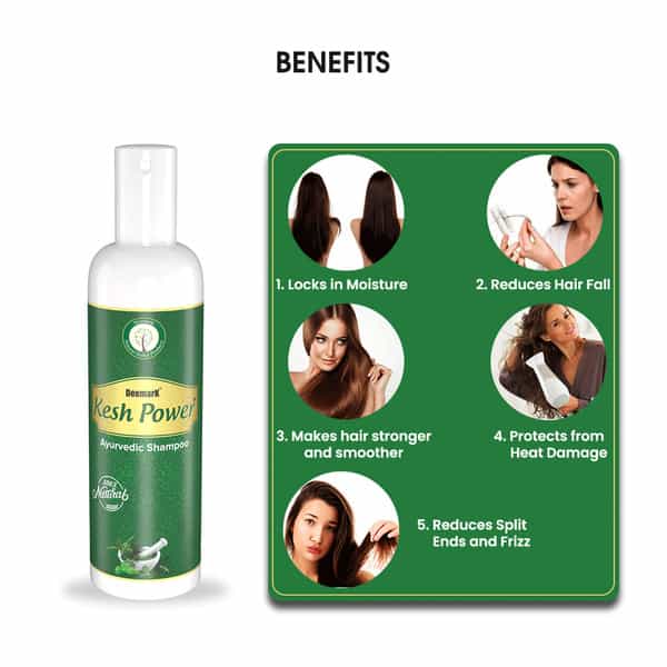 Deemark Kesh Power Shampoo (100Mlx3)|Reduces Hair Fall & Split-Ends|Long Strong Damage Free Hair