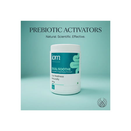 Iom Bioworks Dual Soothe Gut Wellness Supplement For Adults | Combo Pack Of 2