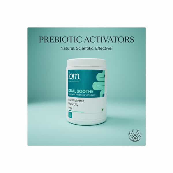 Iom Bioworks Dual Soothe Gut Wellness Supplement For Adults | Combo Pack Of 2
