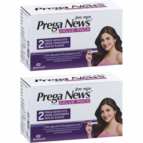 Prega News Value Pack( 2 Gloves + 2 Urine Containers + 2 Pregnancy Test Kits ) | Pack Of 5