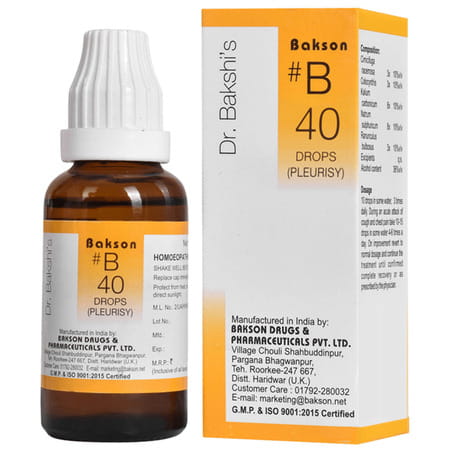 Baksons B40 Pleurisy Drops 30 Ml