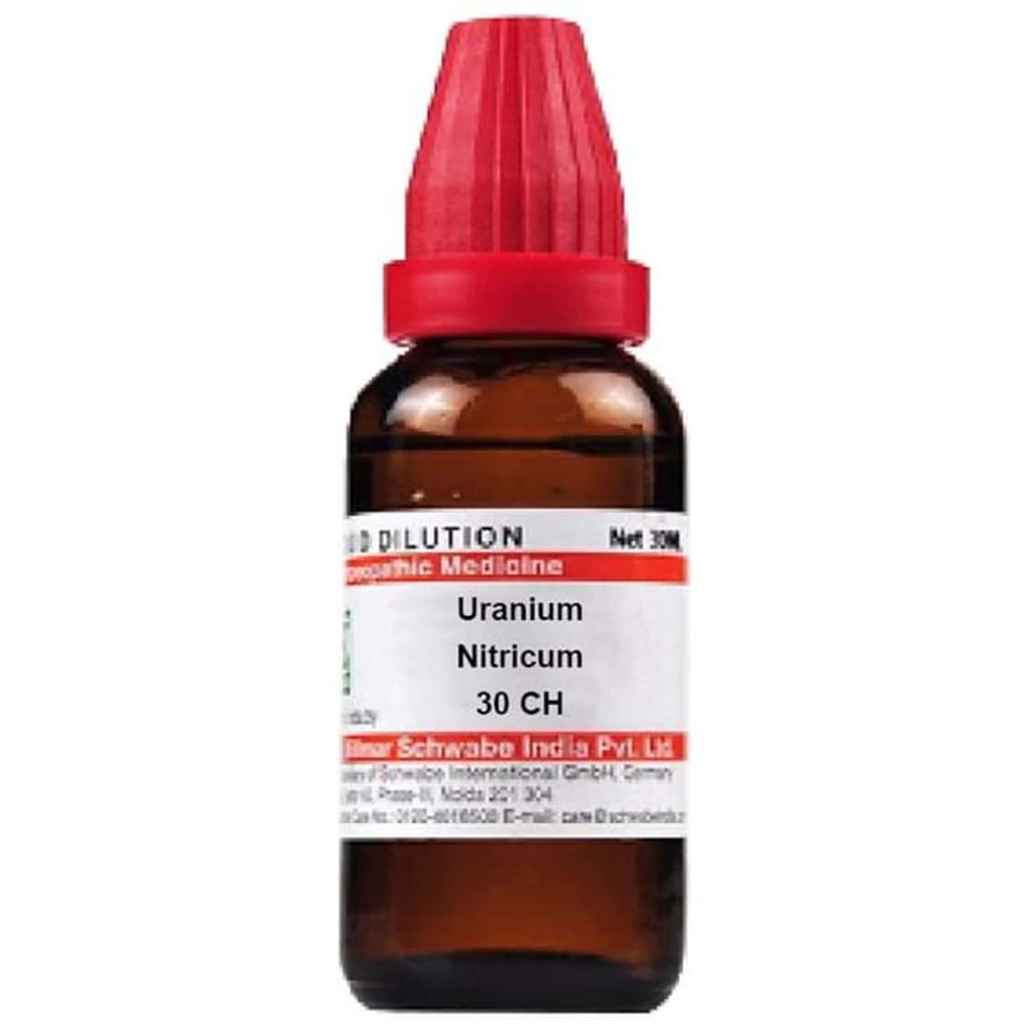 Dr. Willmar Schwabe India Uranium Nitricum Dilution 30 Ch 30 Ml