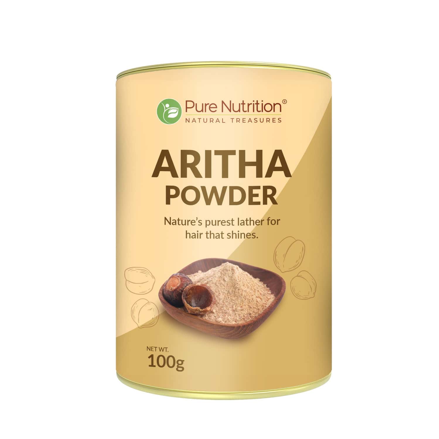 Pure Nutrition Natural Aritha Powder 100gm