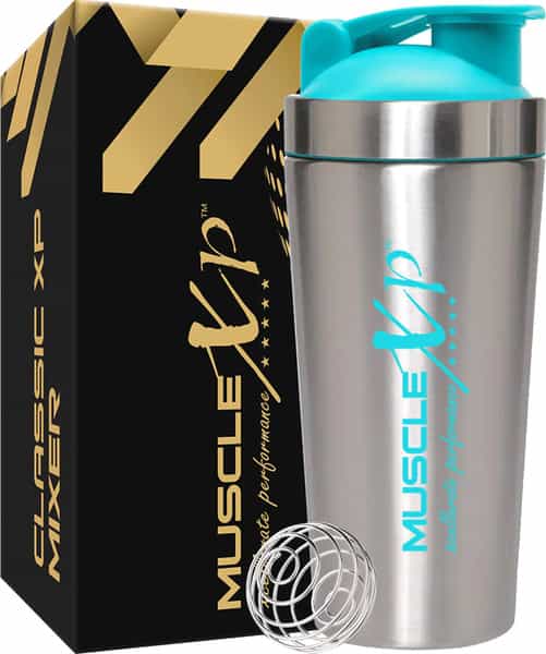 Musclexp Gym Shaker Classic Stainless750 Ml For Protein Pre Workout And Bcaas (Blue)
