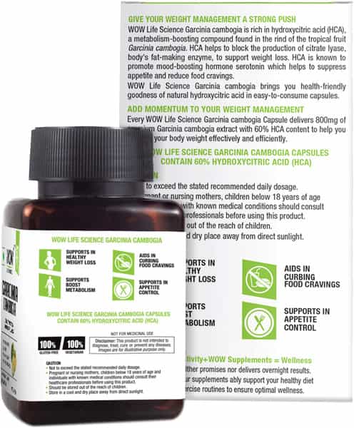 Wow Life Science Garcinia Cambogia Capsules - 60 Capsules