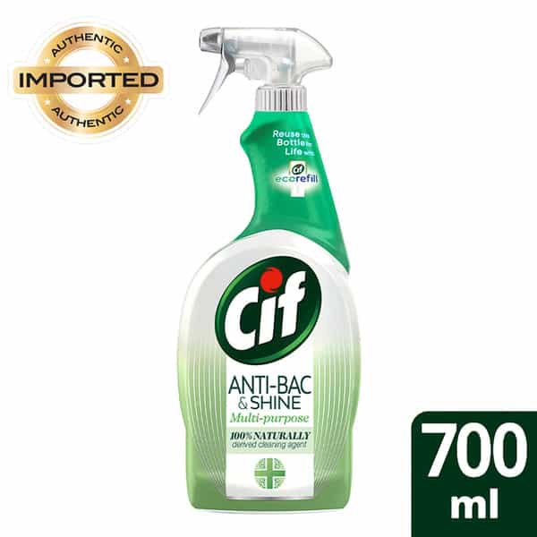 Cif Antibacterial Multipurpose Cleaner Spray Kills 99.99% Germs 700Ml