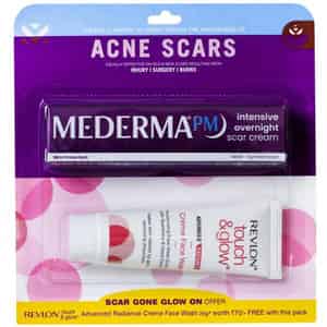 Mederma Pm Intensive Overnight Cream 10gm (free Revlon Tough & Glow Creme Face Wash 20gm)