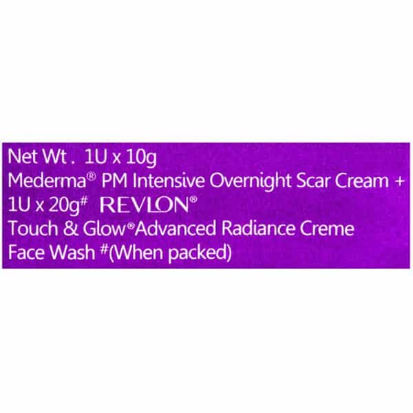 Mederma Pm Intensive Overnight Cream 10Gm (Free Revlon Tough & Glow Creme Face Wash 20Gm)