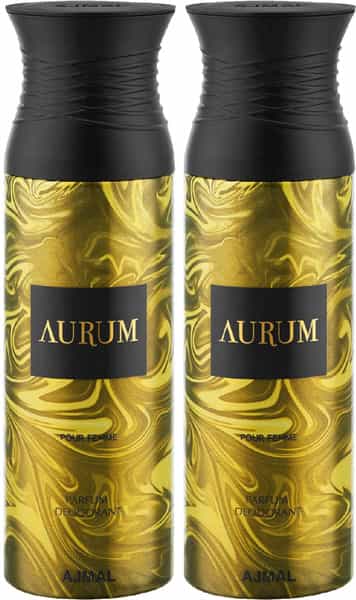 Ajmal Aurum & Aurum Deodorants For Women (200 Ml Pack Of 2)