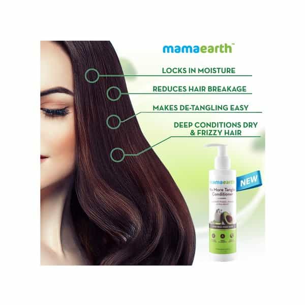 Mamaearth No More Tangles Hair Conditioner - 200Ml With Milk Protein Fenugreek Amla And Tea Tree