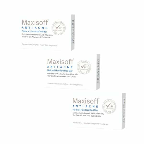 Maxisoft Anti Acne | Natural Handcrafted | Bar | 75 Gm | Pack Of 3